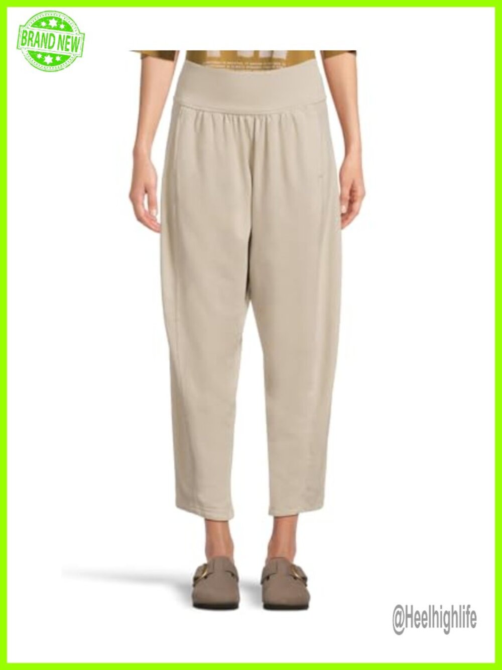 Mid Rise Relaxed Fit Harem Yoga Pants Drawstring
